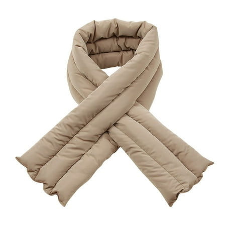 

Dadaria Scarfs for Women Unisex Winter Thick Down Fashion Solid Color Scarf For Cold And Warm Scarf Khaki One Size Women Men