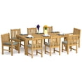 thumbnail image 5 of Grade-A Teak Dining Set: 8 Seater 9 Pc: And 8 Devon Chairs (2 Arm & 6 Armless Chairs) Outdoor Patio WholesaleTeak #51DV1902, 5 of 6