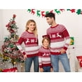 thumbnail image 5 of Family Christmas Sweater, Crew Neck Reindeer Snowflakes Knitted Pullover for Kids, Red, Size 150, 5 of 5