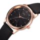 thumbnail image 4 of Reloj de aleación de moda Cinturón de cuero artificial Reloj de pulsera de cuarzo simple femenino (negro), 4 of 5