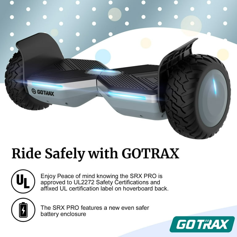 GOTRAX SRX PRO 8.5 Bluetooth Hoverboard UL 2272 Certified Off Road Hover Board