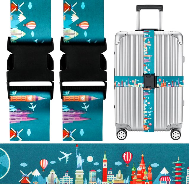 Correa Ajustable Para Equipaje De Viaje, Cinturón Para Maleta, Accesorios Para Bolsa De Viaje, 1,96 Pulgadas De Ancho X 6,4 Pies De Largo (Color 6)
