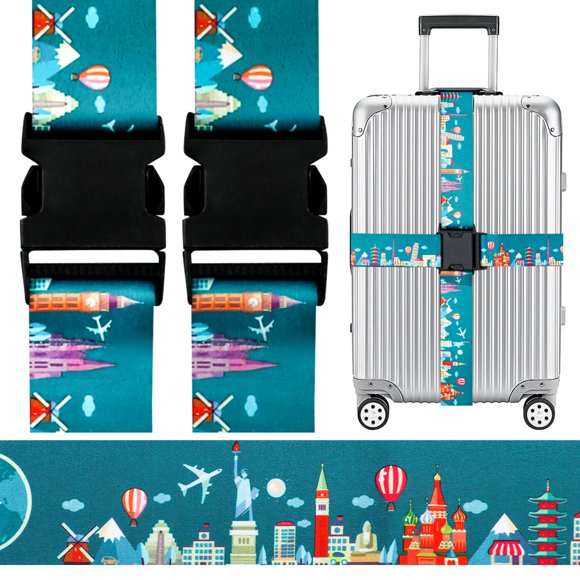 Correa Ajustable Para Equipaje De Viaje, Cinturón Para Maleta, Accesorios Para Bolsa De Viaje, 1,96 Pulgadas De Ancho X 6,4 Pies De Largo (Color 6)