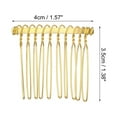 thumbnail image 2 of Unique Bargains 4 Pcs No Slip Hair Side Combs Accessories Metal 1.6" Gold Tone, 2 of 6