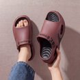 thumbnail image 4 of Rokment Women's Men's Chunky Air Cushion Ortho Walking Slippers with Back Strap Comfortable Non Slip Cloud Pillow Thick Sole Water Sandals Outfoor for Plantar Fasciitis Red Size 7-7.5, 4 of 6