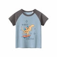 thumbnail image 1 of Birdeem T-Shirt en Coton à Col Rond et Manches Courtes pour Bébés Garçons, Mode, Imprimé Anglais, 1 of 9