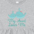 thumbnail image 4 of Inktastic My Aunt Loves Me Whale Girls Baby Dress, 4 of 5