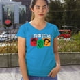 thumbnail image 4 of The Three Stooges Colorful Women's V-Neck T-shirt Funny 3 Wise Guys Curly Moe Larry Shemp Classic Retro American Legend Tee, 4 of 7