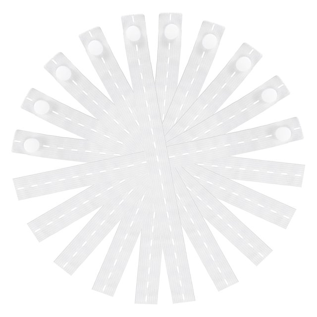 Unique Bargains Clothes Storage Elastic Band with Buttonhole, 20Pcs Clothing Storage Strap, Clothes Organization System for Drawer Blanket Storage Band, White
