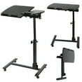 thumbnail image 6 of HomGarden Adjustable Mobile Laptop Stand Desk Rolling Cart W/Lockable Casters, Black, 6 of 11