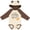 Natural & Brown w Ears, variant on Inktastic I Love My Family to the Moon and Back Boys or Girls Long Sleeve Baby Bodysuit