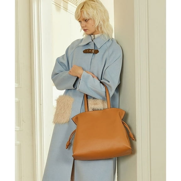 Leather Tote Bag, Brown
