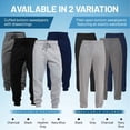 thumbnail image 5 of JMR USA INC Men's Fleece Pants with Pockets Track Pants Joggers for Men, Charcoal Gray 4XL, 5 of 6