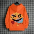 thumbnail image 5 of YMNXA Mens Hoodies Long Sleeve Abstract Print Comfortable Loose Fit Fashion Sweatshirt For Casual Daily Wear Orange M, 5 of 5