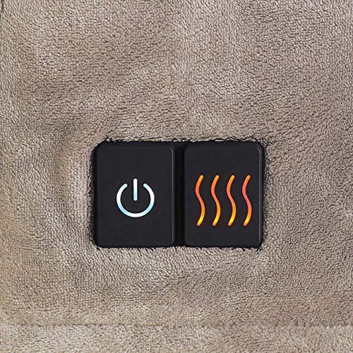 Brookstone Luxurious Electric Heated Throw 4-Heat Settings Easy One Touch  Built-in Remote (Beige) - Walmart.com