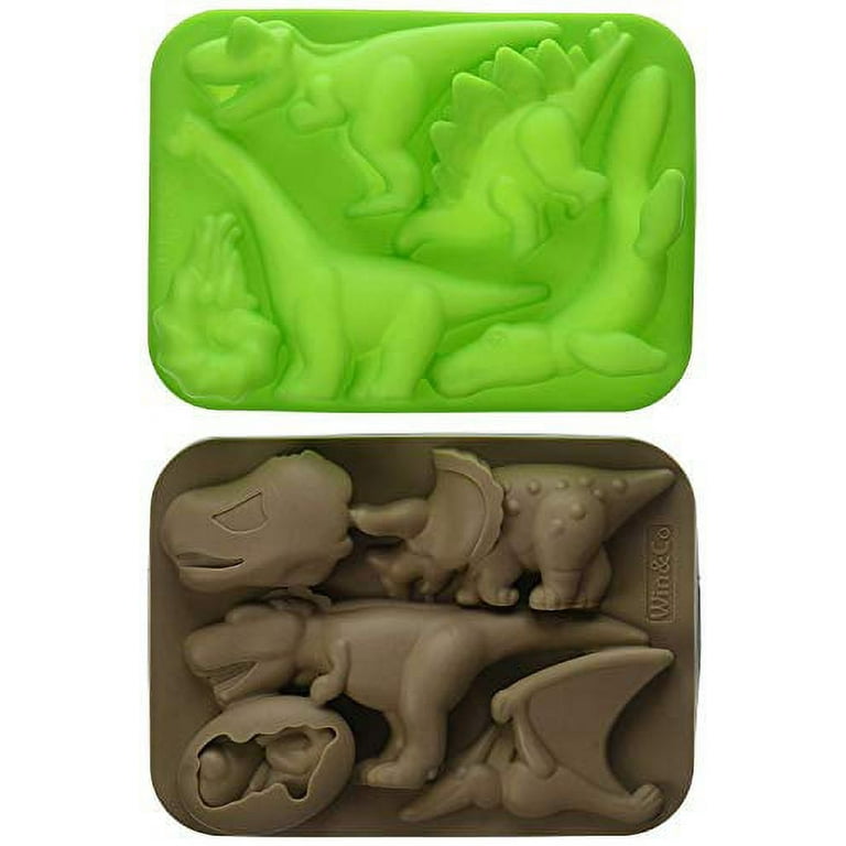 2 Packack Mini Ice Cube Tray Dinosaur Shape For Kids 25 Cubes Per Dino  Total 50