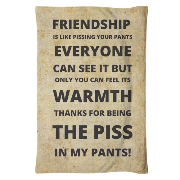 Clearance! Friends Are Like Wet Pants Blankets Funny Blankets Friendship Lasts Forever Tapestry Special Gifts Ideas