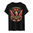 thumbnail image 4 of mgoYE 250 Anniversary USA T Shirt 250 Anniversary USA Shirts American Flag USA T-Shirt Patriotic Independence Day Tee Tops(Black,S), 4 of 7