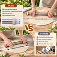 17.5 Inch Stainless Steel Rolling Pin With 5 Removable Thickness Rings ...