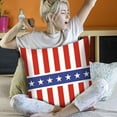 thumbnail image 4 of Dmlowu 4th of July Decorations Pillow Covers 18x18" Luxury Soft Throw Pillow Covers Warm Independence Day Patriotic Couch Pillow Covers for Living Room Bed Sofa, 4 of 6