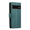 thumbnail image 3 of Nalacover Case for Google Pixel 6 Pro - Card Holder PU Leather Wallet Cover with Magnetic Clasp Stand Hand Strap, Soft TPU Inner Shockproof Anti-Scratches Case for Google Pixel 6 Pro, Darkgreen, 3 of 10