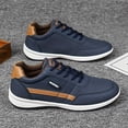 thumbnail image 5 of Men's White Low-Top Sneakers - Suitable for Casual,, Gym, All-Season Wear - All-Terrain Traction Lace-Up Sneakers ，Upper & Non-Slip PVC Sole, Soft Cushioned Comfortable Round Toe Low-Top Skate Shoes, 5 of 9