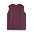 thumbnail image 4 of Huankd Sweater Vest Men V Neck Business Casual Sweaters Sleeveless Knitwear Knitted Pullover Formal Vest Top 2026 Deep Red 4XL, 4 of 6