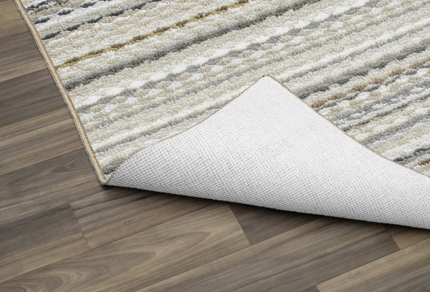 (3 pack) Mainstays Carnival Stripe Polypropylene Assorted Earth Tones Indoor Area Rug, 54" x 72"