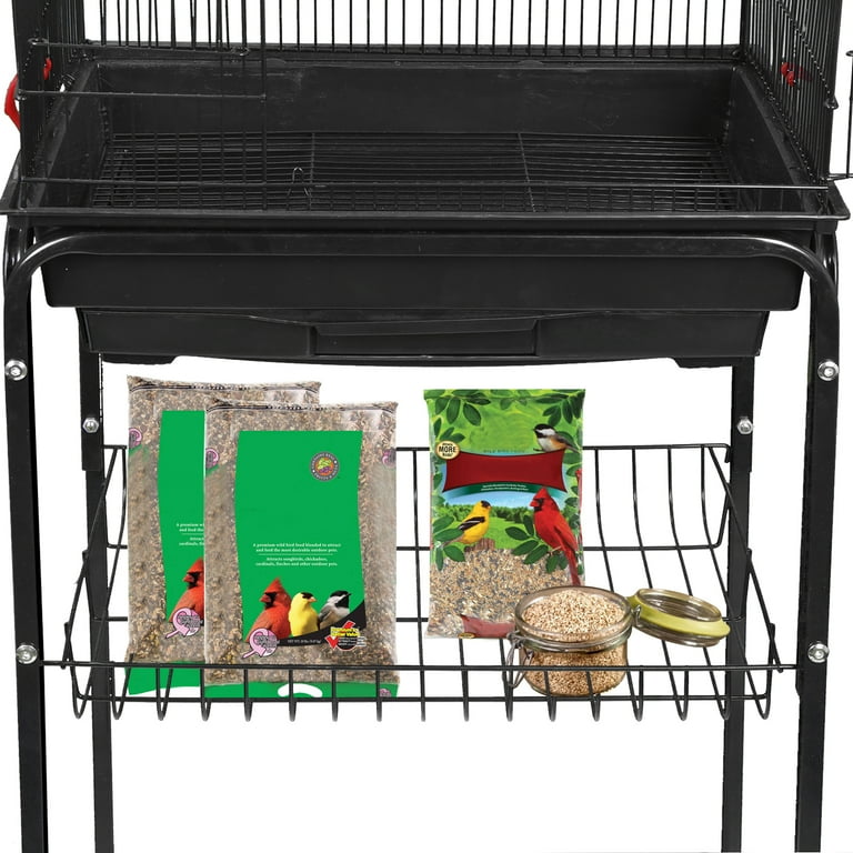 Zeny 59'' Large Wrought Iron Bird Cage for Small Parrot
