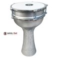 thumbnail image 2 of The ZAZA Percussion The 16'' Silver Lotus Aluminum Darbuka Doumbek., 2 of 6