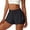 Black, variant on Tanghaowl Women's Shorts with Stretchy Waistband Elegant Wide Leg Short for Fitness and Tennis Spring Summer Comfy Knit Lightweight Casual Bottom Black M