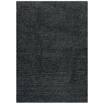 SAFAVIEH Venus Elijah Solid Plush Shag Area Rug, Dark Grey, 9' x 12'