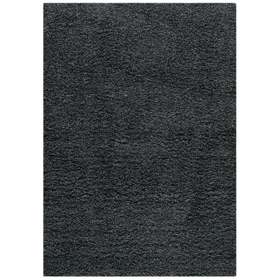 SAFAVIEH Venus Elijah Solid Plush Shag Area Rug, Dark Grey, 9' x 12'