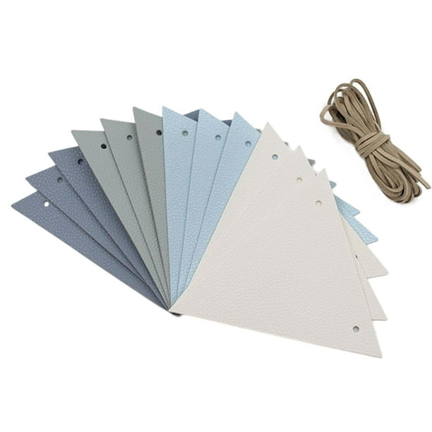 Banderín pieza banderas triangulare guirnalda colgante, banderine artesanía DIY para aniversario, vacacione Camping, decoración interior Azul Sunnimix Banderas del banderín