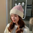 thumbnail image 2 of Sombreros cálidos tejidos para mujer, gorro térmico de hilo , casco protector elástico a prueba para decoración cio al aire libre - Rosado Sunnimix Sombrero de punto de mujer, 2 of 7