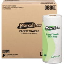 Marcal Pro MAC630 100% Premium Recycled Perforated Towels, 2-ply, 11x9, White | 30 Roll/Case