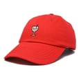 thumbnail image 5 of Dalix Spritz Cocktail Embroidered Cap Cotton Baseball Cute Cool Dad Hat Womens in Red, 5 of 5