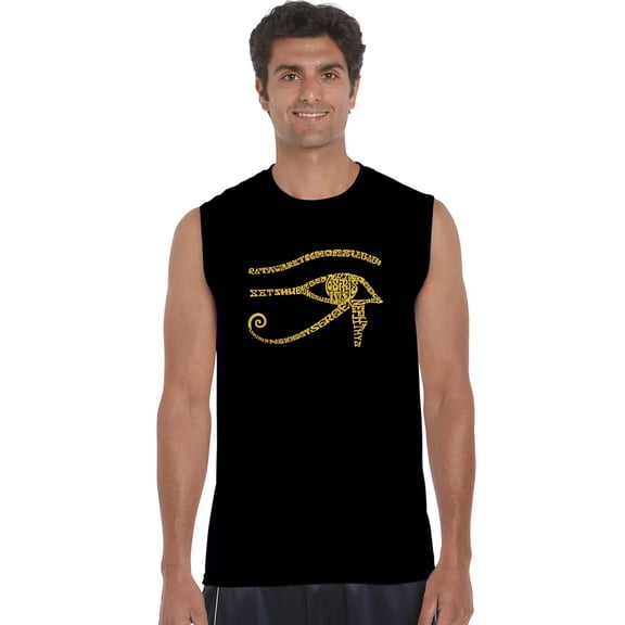 LA Pop Art Men's Word Art Sleeveless T-shirt - EGYPT