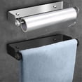 thumbnail image 1 of Dalazy Distributeur de Papier Porte-Serviettes en Acier Inoxydable Support de Rangement Sans Perçage pour Cuisine Toilette Hôtel Argent, 1 of 8