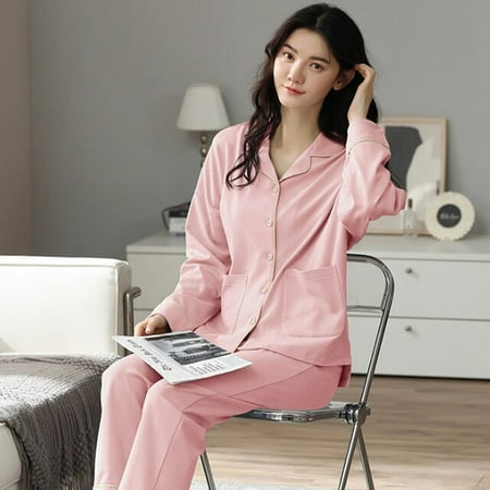 

CoCopeaunt 100% Cotton Pajama For Women Winter Soild Pink Pijamas Feminino Warm Sleepwear White PJ Fashion Pure Cotton Pyjama Femme