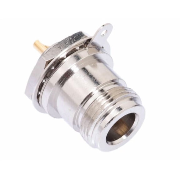 N Female Chassis Mount Receptacle Connector for Coax Cables – Durable RF Panel Mount Adapter – 10 Pack