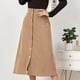 thumbnail image 3 of Falda Femenina, Versátil Para Combinar Con Longitud Media Suave Falda De Cintura Alta Para Mujer Elegante De Un Solo Pecho Para Boda Para Vacaciones ANGGREK Otros, 3 of 6