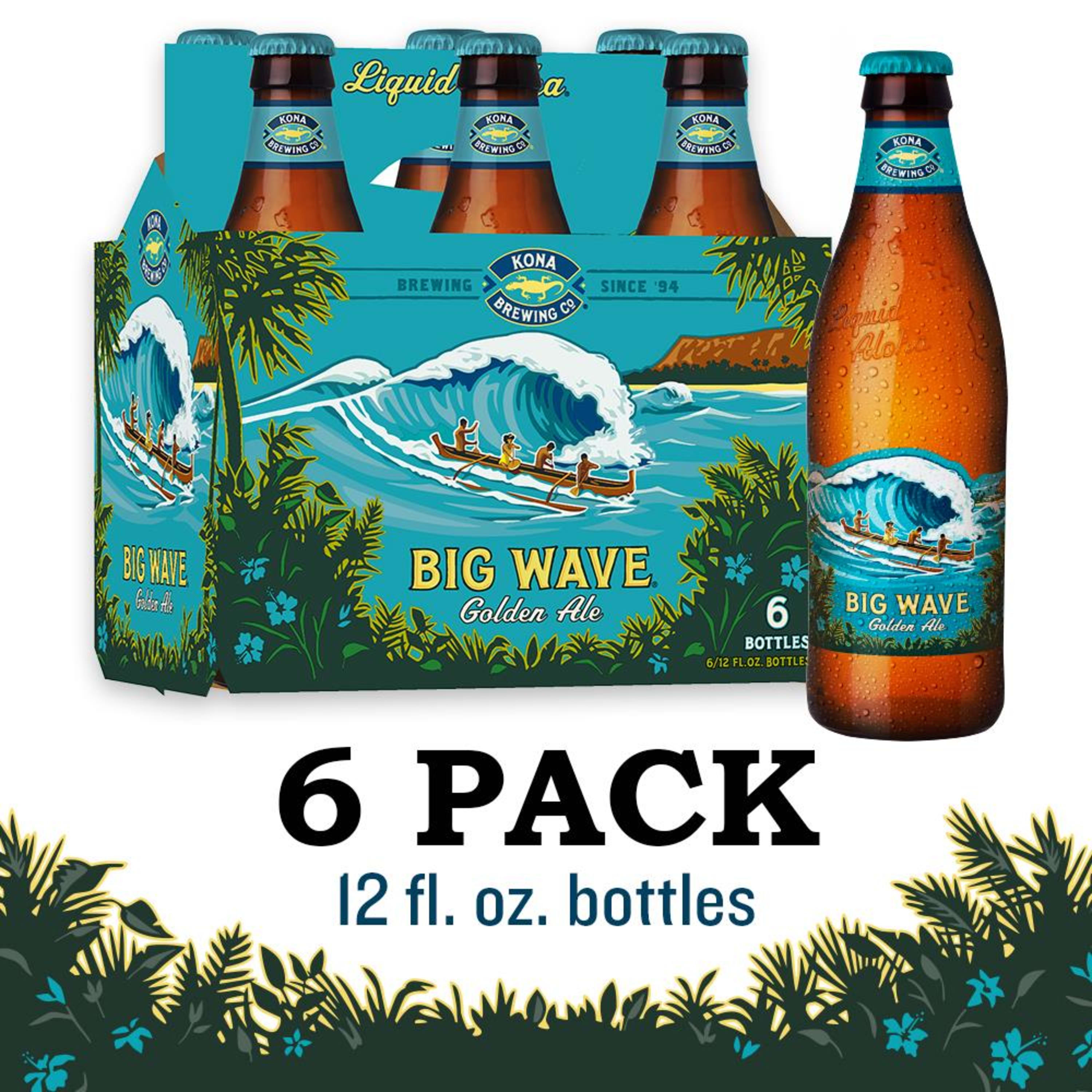 Kona Brewing Co Big Wave Golden Ale Beer 6 Pack Beer 12 Fl Oz Bottles Walmart Com Kona Brewing Co Big Wave Golden Ale Beer 6 Pack Beer 12 Fl Oz Bottles Walmart Com