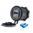 thumbnail image 2 of 4.2A Dual USB Car Charger Dual LED Light Toma de corriente para 12-24V (Blanco) Likrtyny Accesorios para autos y motos, 2 of 9