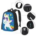 thumbnail image 3 of Daiia Cool Unicorn Star Golden Backpack for Men and Women -Durable Backpack Large Capacity, Water-Resistant Bag with Adjustable Straps and Laptop Compartment, 3 of 7