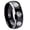 Black 2 Tone Polish Edge, variant on Marine Chief Master Sergeant Dome Brushed Blue Tungsten Ring 10MM