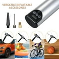 thumbnail image 4 of Graflsoa Portable Mini Car Tire Inflator with LCD Display, 150PSI Max Pressure, USB Rechargeable, Emergency Light, Aluminum Alloy, 25L/Min Air Flow, Includes 4 Nozzles & Carry Bag, 4 of 6