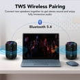 thumbnail image 3 of Portable Bluetooth Speaker IPX7 Waterproof Wireless Speaker with 20W Powerful Speaker 24Hrs Playtime Colorful Flashing Lights TWS Wireless Pairing for Outdoor/Party/Beach/Travel/Gifts, 3 of 7