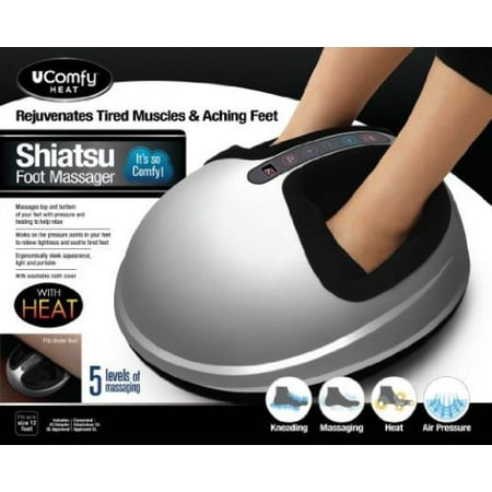 uComfy Shiatsu 2.0 Foot Massager With Heat and Air Compression, Choose your Color