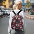 thumbnail image 7 of FORMRS Mini Backpack Purse for Women Travel Daypack Casual Shoulder Bag, Skull Red Rose Pattern, 7 of 7
